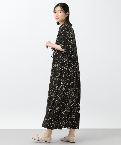 かぐれ　ドットレーヨンワンピース　前開き かぐれ（カグレ）の「ドットワンピース（ワンピース）」 - WEAR