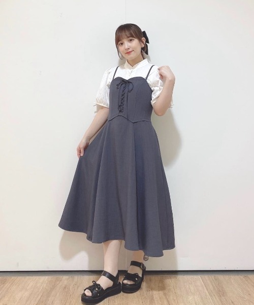 【洗える】袖口 プチリボン ジャガード ブラウス フィント F i.n.t 袖口プチリボンジャガードブラウス【洗える