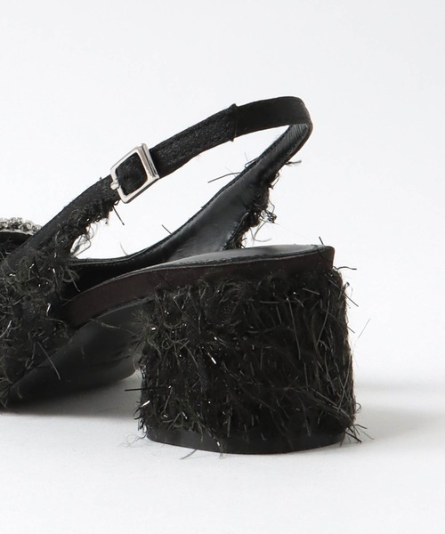 TSURU by Mariko Oikawa（ツルバイマリコオイカワ）の「TSURU by Mariko Oikawa / Biscuit(フェザーツイードビジューバックル付きパンプス WW-2253490)（パンプス・レディース・ブラック/ホワイト・37/36）」の14枚目の写真