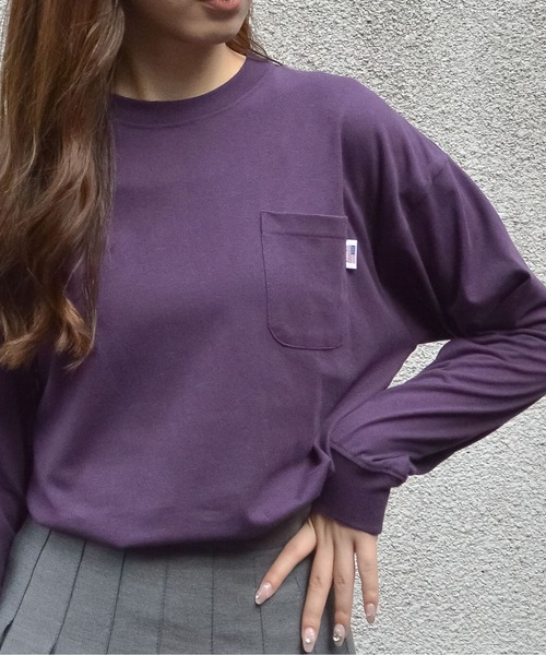 spiritoso(スピリトーゾ)の「【spiritoso】USAコットン ロンT(Tシャツ/カットソー・レディース・ブラック/カーキ/ライトブルー/ベージュ/パープル・FREE)」の5枚目の写真