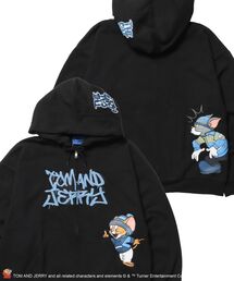 Tom＆Jerry（トムアンドジェリー）の「【SEQUENZ（シークエンズ）】TJ O.G LOGO ZIP PK / トムとジェリー パーカー ジップ 刺繍 プリント ワッペン（パーカー）」