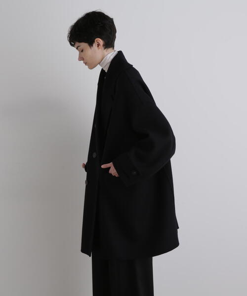 momomo　ソノアリキエル　ニットラップコート&ダッフル仕様ピーコート ◇ソフトウールリバーオーバーPコート（ピーコート）｜LE PHIL