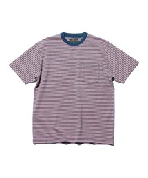 BEAMS PLUS | Pocket Tee Indigo Stripe(Tシャツ/カットソー)