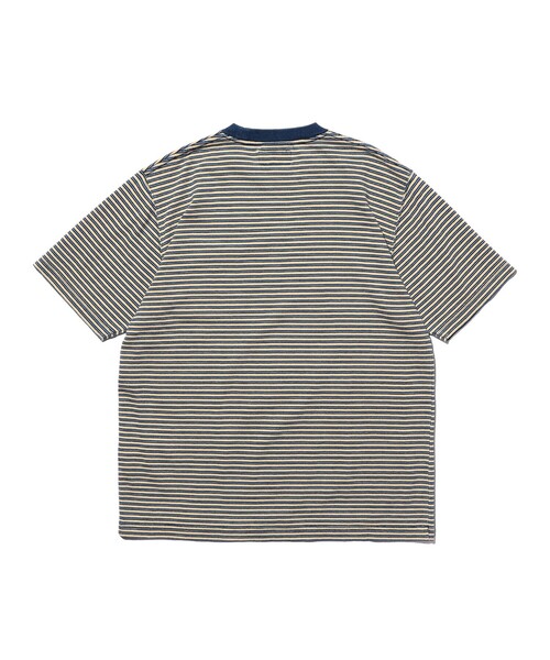 BEAMS PLUS（ビームスプラス）の「Pocket Tee Indigo Stripe（Tシャツ/カットソー・メンズ・オフホワイト/レッド/グリーン/イエロー・SMALL/LARGE/XX-LARGE/X-LARGE/MEDIUM）」の21枚目の写真