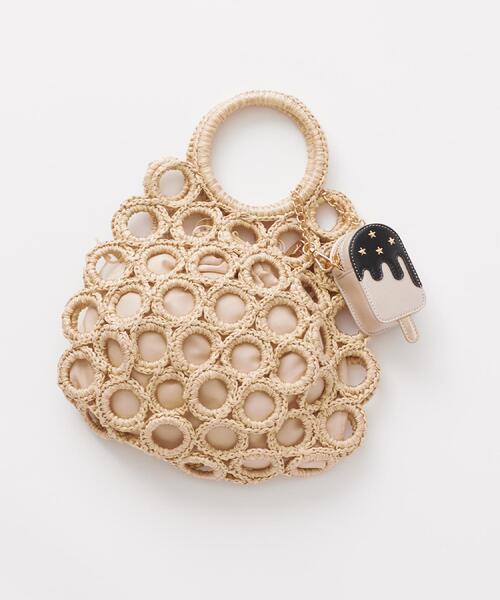 OPAQUE.CLIP（オペークドットクリップ）の「トロピカルメタリックバッグチャーム（チャーム・レディース・アイボリー系/ライトグリーン系/イエロー/ブラック・00）」の6枚目の写真