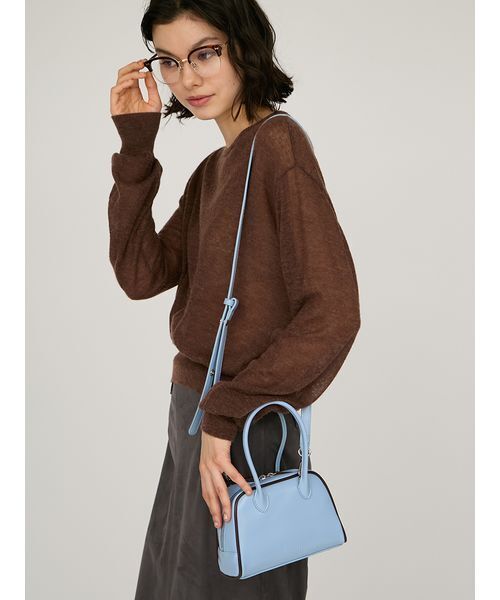 emmi（エミ）の「フェイクレザーパイピングミニボストンバッグ（ボストンバッグ・レディース・ネイビー/オリーブ/ブルー・F）」の15枚目の写真