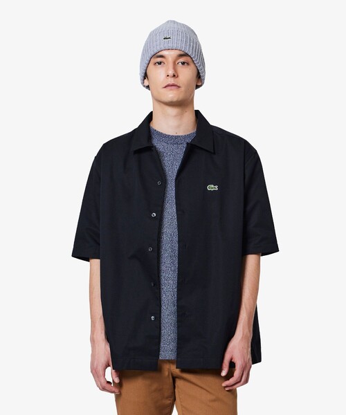 シルクブレンドオープンカラーシャツ（シャツ/ブラウス）｜LACOSTE