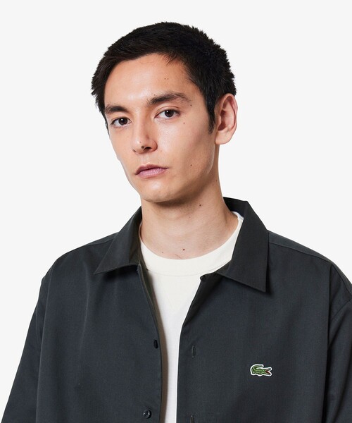 LACOSTE(ラコステ)の「シルクブレンドオープンカラーシャツ(シャツ/ブラウス・メンズ・チャコールグレー/ブラック/オフホワイト・40/39/38/41)」の17枚目の写真