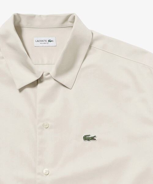 LACOSTE(ラコステ)の「シルクブレンドオープンカラーシャツ(シャツ/ブラウス・メンズ・チャコールグレー/ブラック/オフホワイト・40/39/38/41)」の6枚目の写真