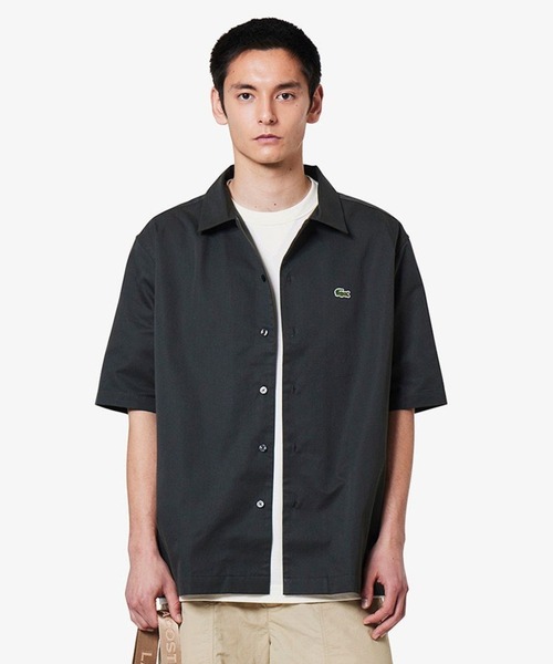 シルクブレンドオープンカラーシャツ（シャツ/ブラウス）｜LACOSTE
