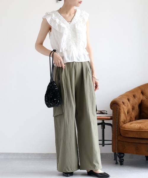 cepo（セポ）の「〈2way〉ドロストイージーカーゴパンツ（カーゴパンツ・レディース・ブラウン/オリーブ/ブラック・M）」の9枚目の写真