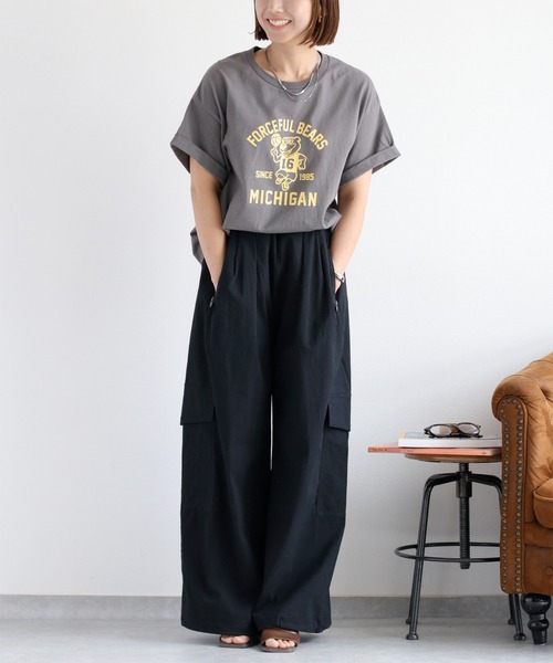 【新品未使用】おススメ♡theory綺麗目カーゴネイビーパンツ★サイズ2 セール】スリットジッパー多機能カーゴパンツ（カーゴパンツ