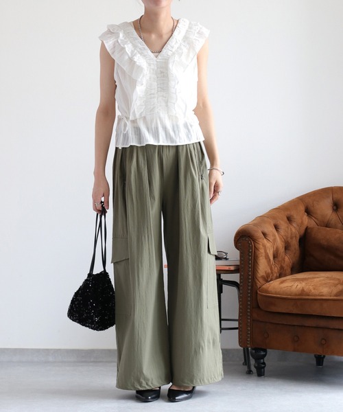 cepo（セポ）の「〈2way〉ドロストイージーカーゴパンツ（カーゴパンツ・レディース・ブラウン/オリーブ/ブラック・M）」の6枚目の写真