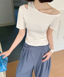 アシメオフショルダーT