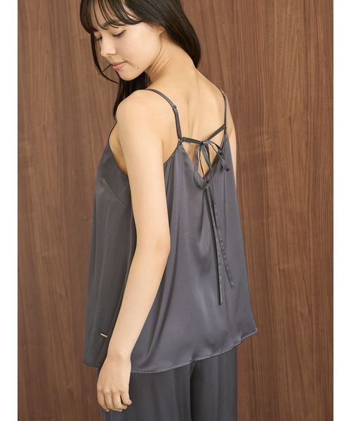 接触冷感サテンキャミソール（ルームウェア/パジャマ）｜gelato