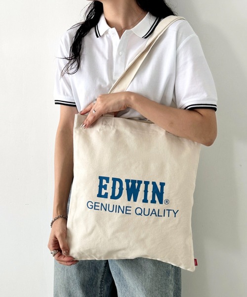 EDWIN / バッグ/コットン EDWIN/エドウィン コットンライク プリント トートバッグ/A3サイズ対応