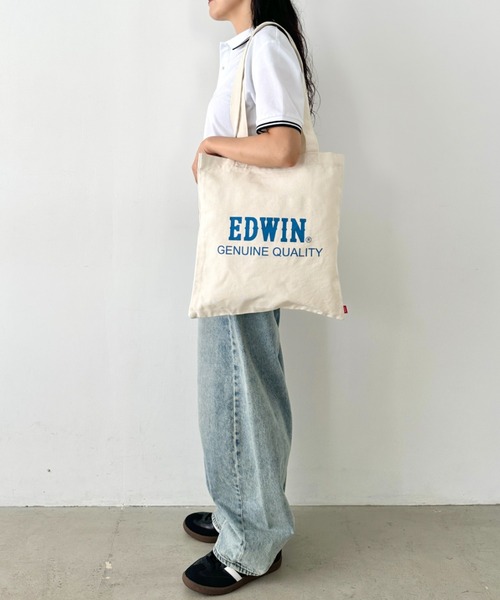 EDWIN（エドウィン）の「EDWIN/エドウィン コットンライク プリント トートバッグ/A3サイズ対応（トートバッグ・メンズ・ホワイト系その他/ホワイト系その他3/オフホワイト/ホワイト系その他2・FREE）」の16枚目の写真