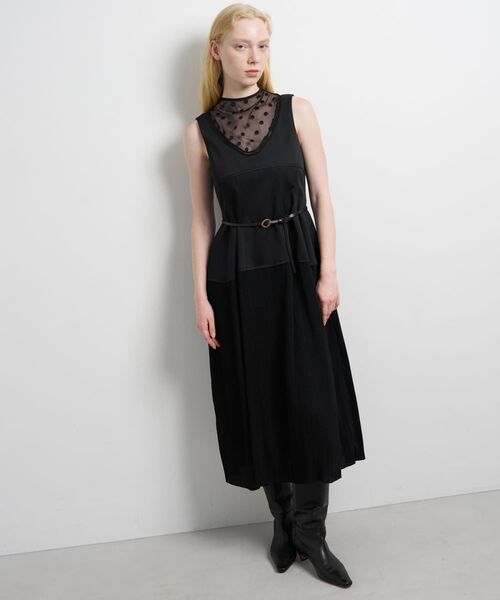 LANVIN en Bleu(ランバンオンブルー)の「スリムレザーベルト(ベルト・レディース・ブラック・FREE)」の2枚目の写真