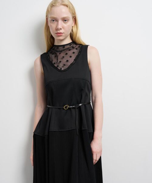 LANVIN en Bleu(ランバンオンブルー)の「スリムレザーベルト(ベルト・レディース・ブラック・FREE)」の4枚目の写真