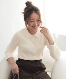 CICA加工 襟デザイン ニット