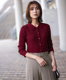 CICA加工 襟デザイン ニット