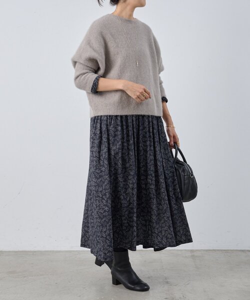 セール】リーフプリントギャザーワンピース（ワンピース）｜BEARDSLEY