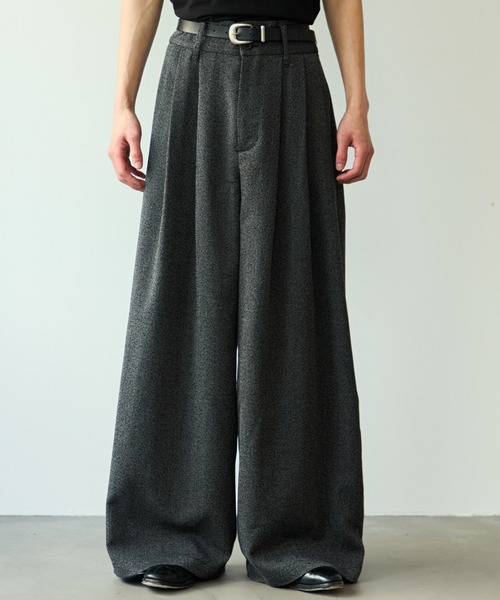 3-Tuck wide straight slacks / 3タックワイドストレートスラックス