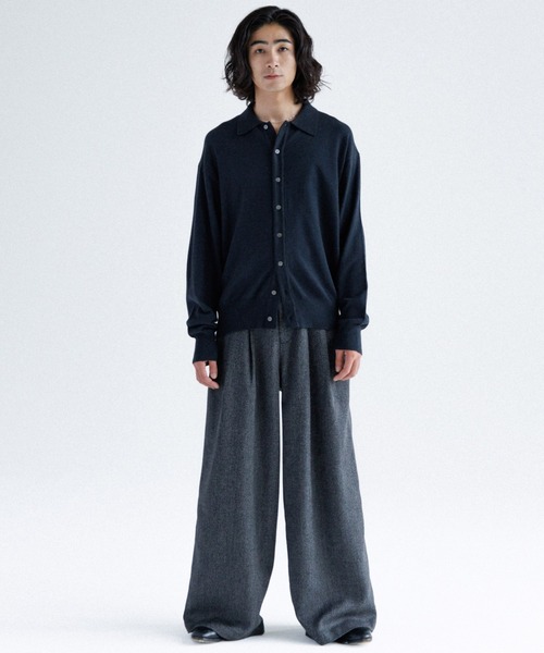 3-Tuck wide straight slacks / 3タックワイドストレート
