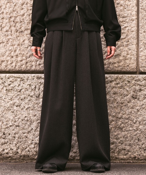 3-Tuck wide straight slacks / 3タックワイドストレートスラックス