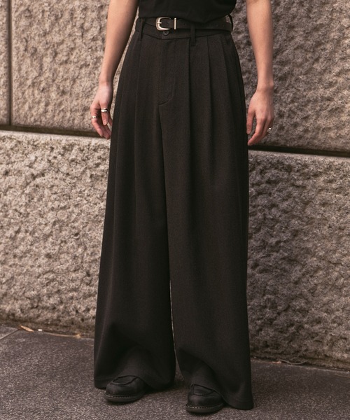 3-Tuck wide straight slacks / 3タックワイドストレートスラックス