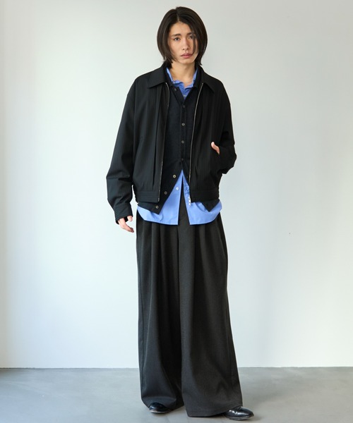 3-Tuck wide straight slacks / 3タックワイドストレートスラックス