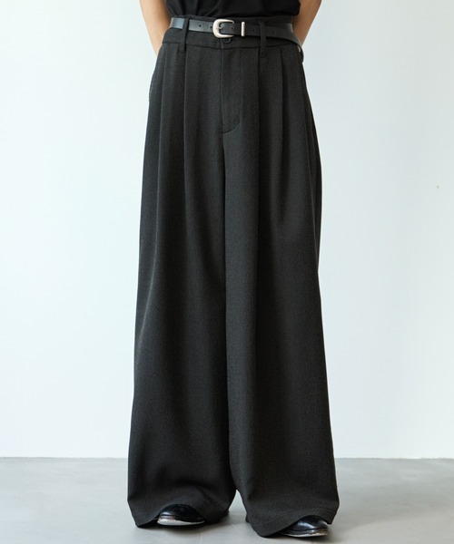 3-Tuck wide straight slacks / 3タックワイドストレートスラックス