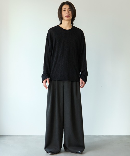 3-Tuck wide straight slacks / 3タックワイドストレートスラックス