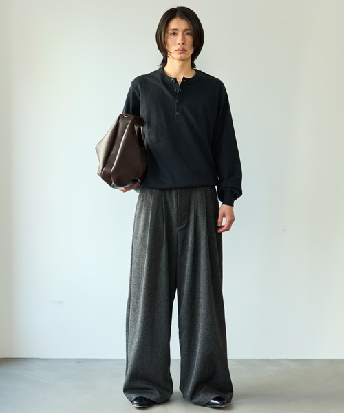3-Tuck wide straight slacks / 3タックワイドストレートスラックス