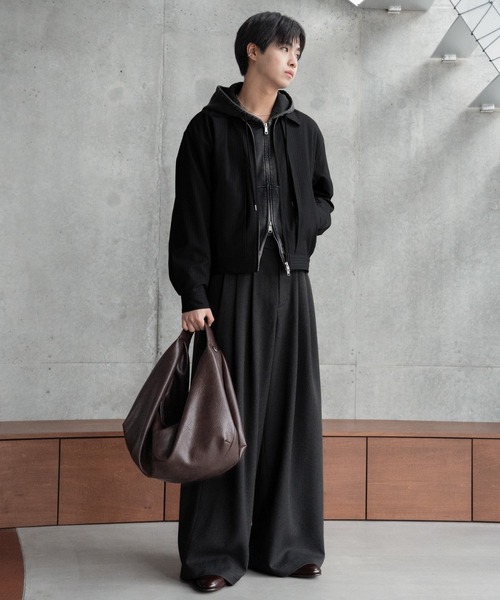 3-Tuck wide straight slacks / 3タックワイドストレートスラックス
