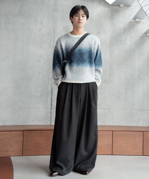 3-Tuck wide straight slacks / 3タックワイドストレートスラックス