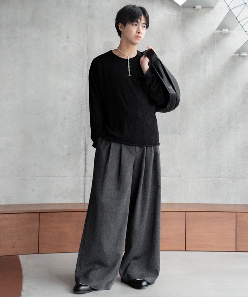 【新品未使用】SINSS 3-Tuck wide straight slacks 3-Tuck wide straight slacks / 3タックワイドストレートスラックス