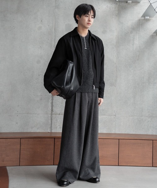 パンツ 3TUCK WIDE SLACKS 3-Tuck wide straight slacks / 3タックワイドストレートスラックス