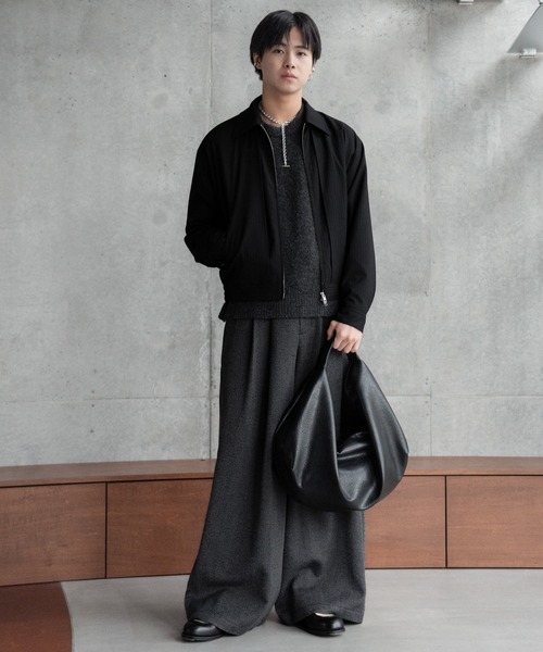 3-Tuck wide straight slacks / 3タックワイドストレートスラックス
