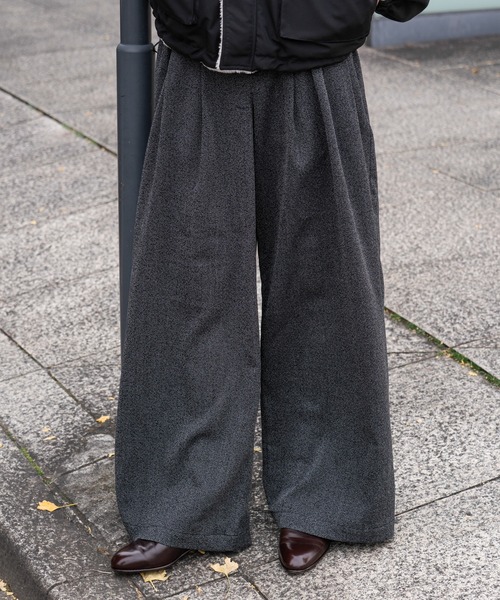 パンツ 3TUCK WIDE SLACKS 3-Tuck wide straight slacks / 3タックワイドストレートスラックス