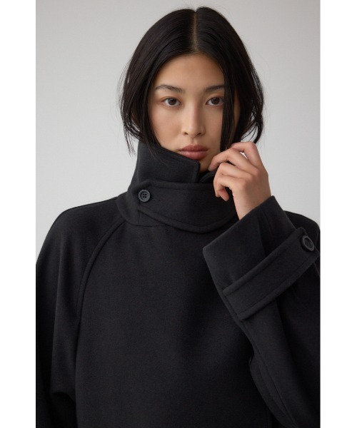 AZUL by moussy(アズールバイマウジー)の「B-HEAT2WAY ロングチェスターコート(チェスターコート・レディース・ブラック/杢グレー/ベージュ・SMALL/MEDIUM)」の4枚目の写真