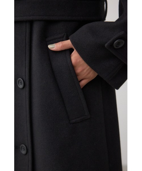 AZUL by moussy(アズールバイマウジー)の「B-HEAT2WAY ロングチェスターコート(チェスターコート・レディース・ブラック/杢グレー/ベージュ・SMALL/MEDIUM)」の15枚目の写真