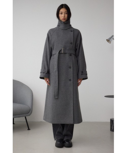 AZUL by moussy(アズールバイマウジー)の「B-HEAT2WAY ロングチェスターコート(チェスターコート・レディース・ブラック/杢グレー/ベージュ・SMALL/MEDIUM)」の22枚目の写真