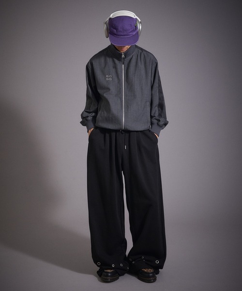 Perushu(ペルーシュ)の「ハトメデザイン裏毛スウェットワイドパンツ(スウェットパンツ・メンズ・ブラック/ブルー/杢グレー・MEDIUM/LARGE)」の17枚目の写真