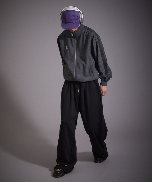 Perushu(ペルーシュ)の「ハトメデザイン裏毛スウェットワイドパンツ(スウェットパンツ・メンズ・ブラック/ブルー/杢グレー・MEDIUM/LARGE)」の15枚目の写真