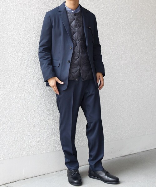 SHIPS any（シップス エニィ）の「SHIPS any:〈洗濯機可能/抗ピリング〉ウールライク オールシーズン セットアップ ジャケット & イージーパンツ◇（セットアップ・メンズ・ネイビー/ブラック/チャコールグレー・SMALL/X-LARGE/LARGE/MEDIUM）」の4枚目の写真