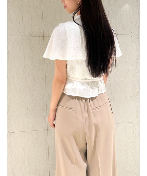 SNIDEL（スナイデル）の「ボウタイケープブラウス（シャツ/ブラウス・レディース・グレー/ホワイト/ミント・F）」の7枚目の写真