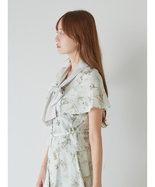 SNIDEL（スナイデル）の「ボウタイケープブラウス（シャツ/ブラウス・レディース・グレー/ホワイト/ミント・F）」の10枚目の写真