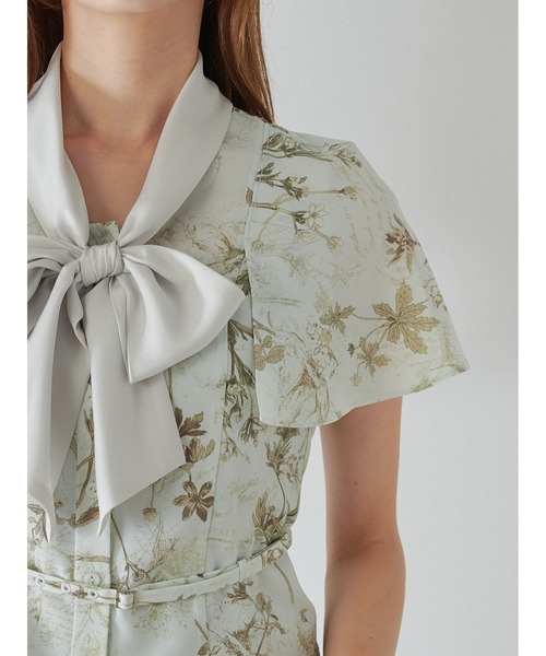 SNIDEL（スナイデル）の「ボウタイケープブラウス（シャツ/ブラウス・レディース・グレー/ホワイト/ミント・F）」の13枚目の写真