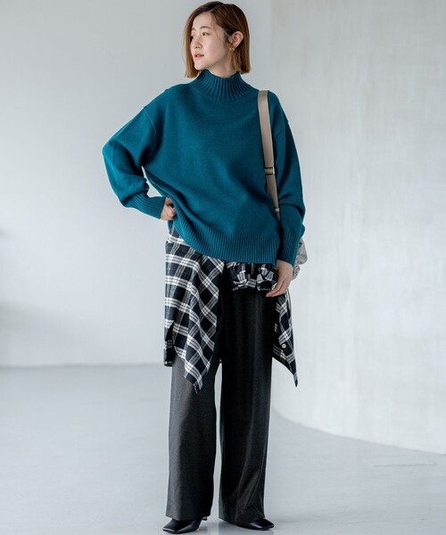 ⭐︎美品⭐︎ダニエラグレジス カシミア ボートネックニット ネイビー イタリアンヤーン アイリッシュカシミア ニットプルオーバー（ネイビー